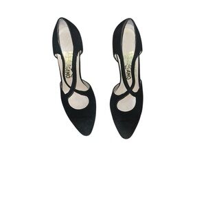 Salvatore Ferragamo Vintage Black Suede Women's Shoes Size 7 B